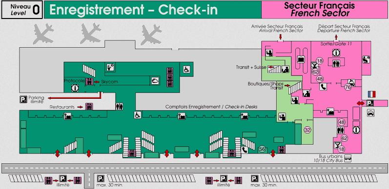 Схема аэропорта Женевы