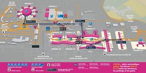 Международный аэропорт Шарль-де-Голль (Сharles de Gaulle Airport) схема