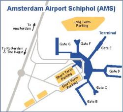 Аэропорт Схипхол (Amsterdam Airport Schiphol) схема