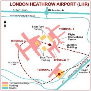 Аэропорт Хитроу (Heathrow Airport) схема