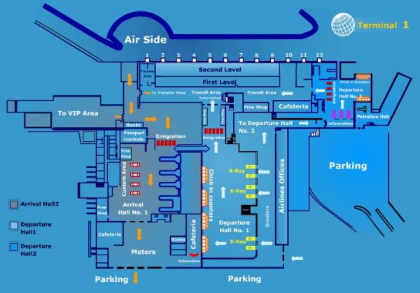 Международный аэропорт Каира (Cairo International Airport) схема